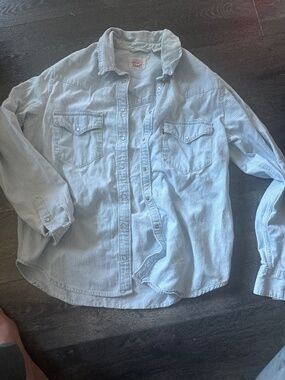 Levi’s button up striped Casual woman’s medium